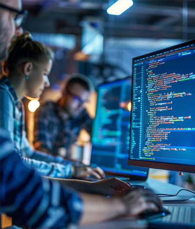 Distributed team reviewing a secure-coding checklist
